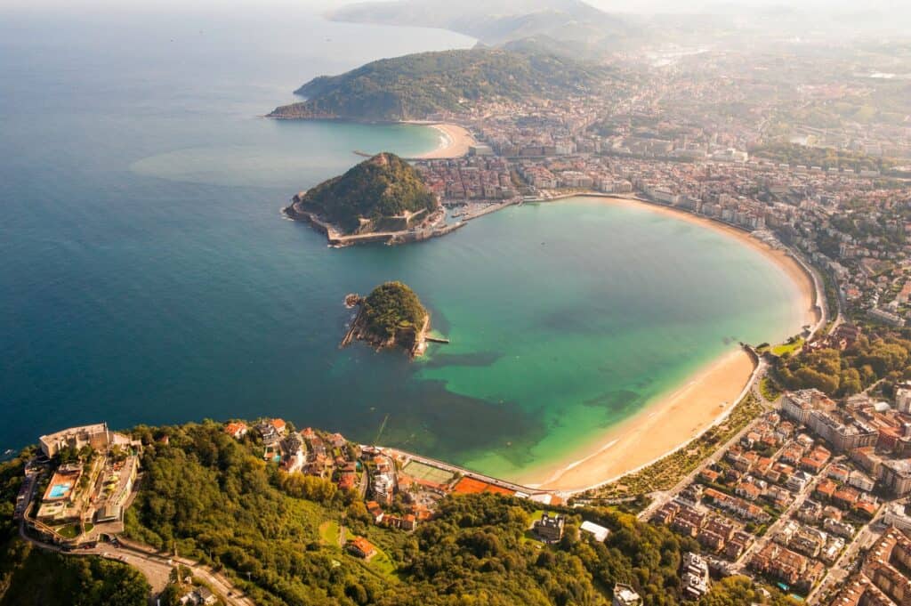town by the shore in spain