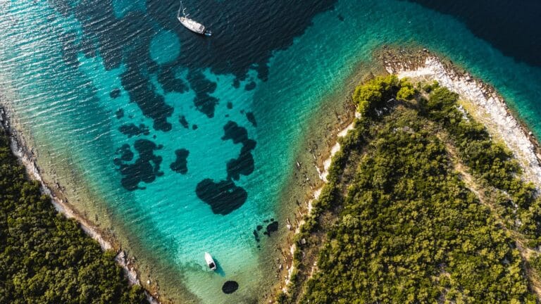 gorgeous aerial view of the adriatic coastline